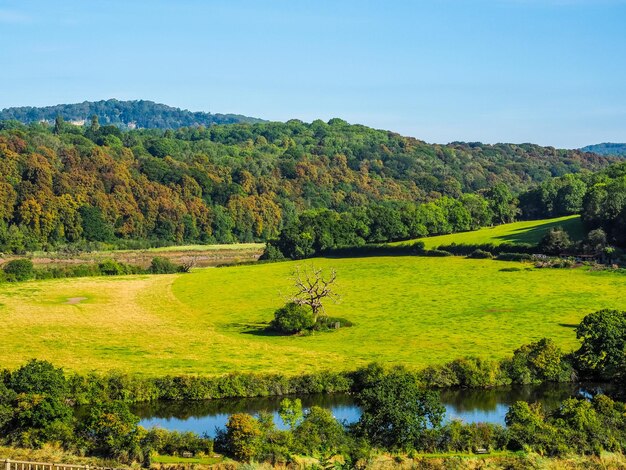 HDR-Blick auf die Landschaft in Chepstow