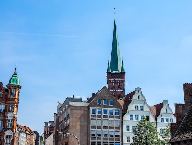HDR Blick auf die Stadt Lübeck