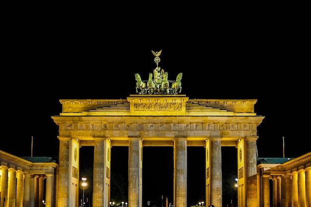 Foto hdr brandenburger tor brandenburger tor in berlin bei nacht