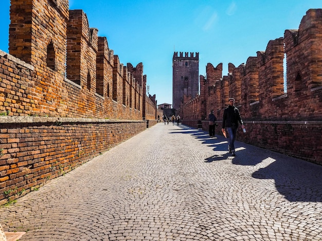 HDR Castelvecchio-Brücke alias Scaliger-Brücke in Verona