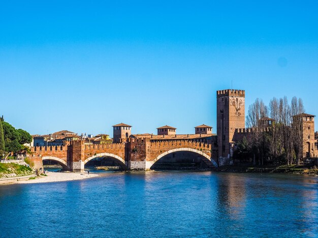 HDR Castelvecchio-Brücke alias Scaliger-Brücke in Verona
