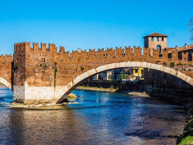 HDR Castelvecchio-Brücke alias Scaliger-Brücke in Verona