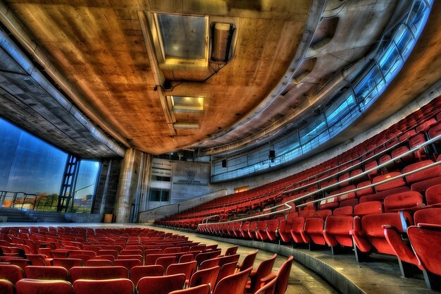 HDR dinâmico filmado Sala de Concertos de Tessalônica em detalhes impressionantes