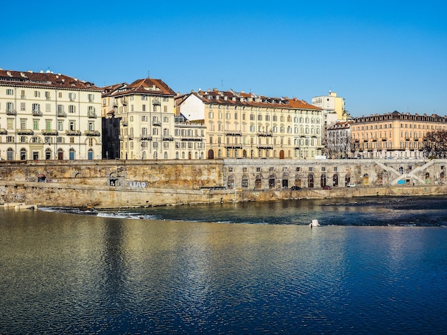 HDR Fluss Po in Turin