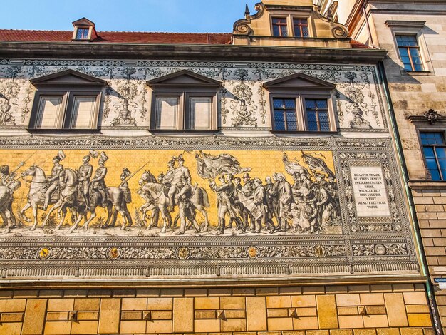 HDR Fürstenzug Fürstenzug in Dresden Deutschland