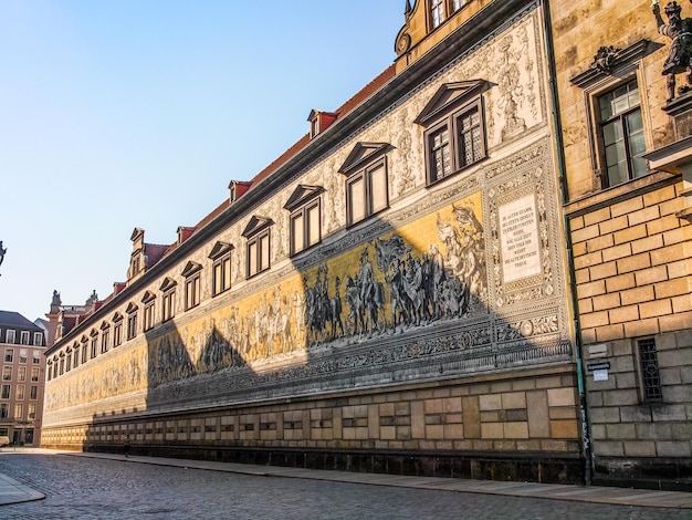 HDR Fuerstenzug Procissão dos Príncipes em Dresden Alemanha