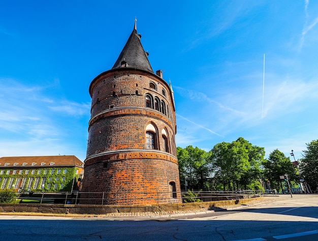 HDR Holstentor Holsten Gate em Luebeck