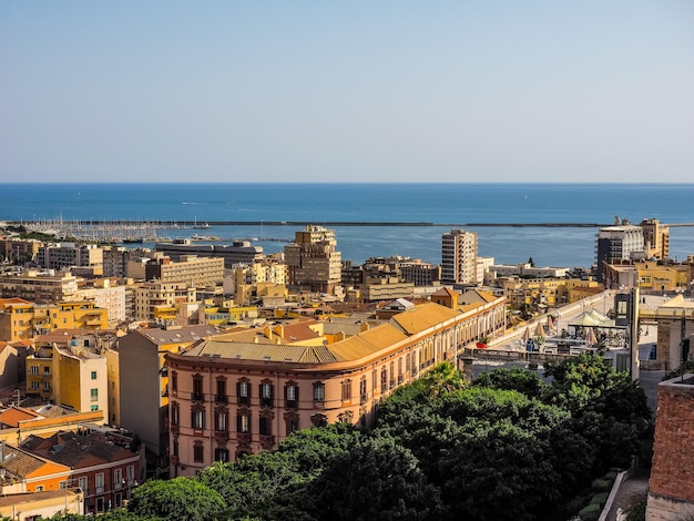 HDR-Luftaufnahme von Cagliari