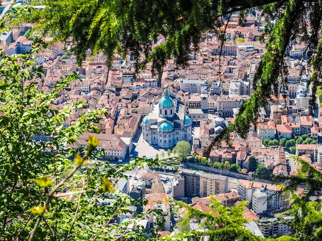 HDR Luftbild von Como Italien