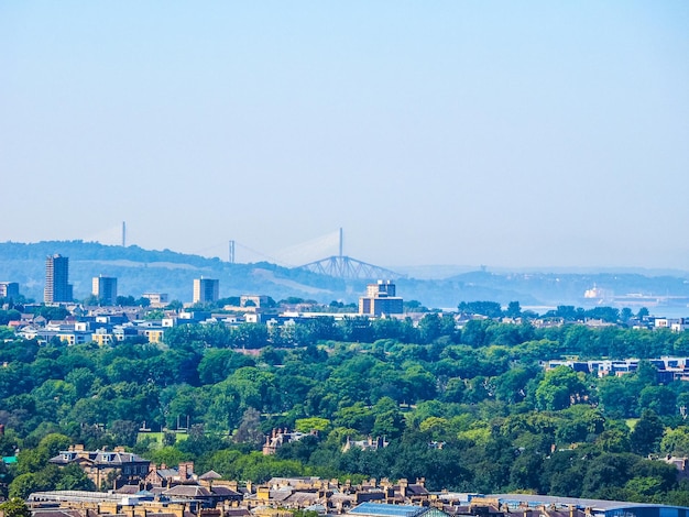 HDR-Luftbild von Edinburgh vom Calton Hill