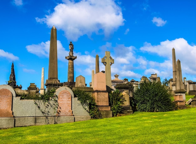 HDR Necrópolis del cementerio de Glasgow