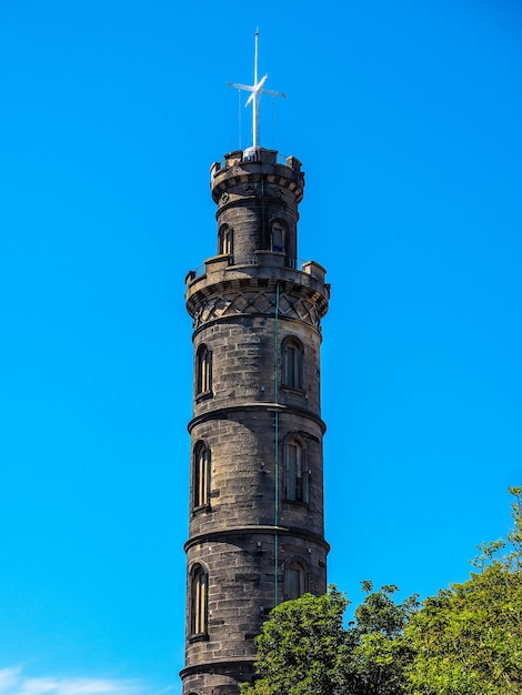 HDR Nelson-Denkmal auf dem Calton Hill in Edinburgh