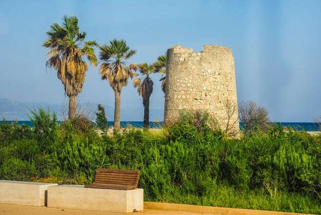 HDR Playa Poetto en Cagliari