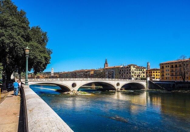 HDR Rio Adige em Verona