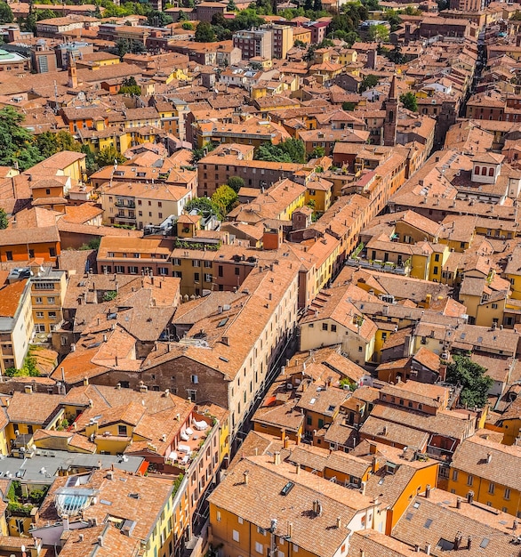 HDR Vista aérea de Bolonia