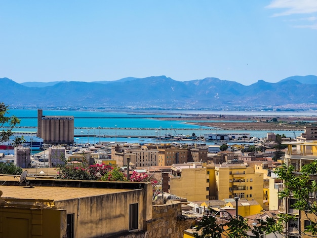 HDR Vista aérea de Cagliari