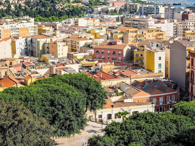 HDR Vista aérea de Cagliari