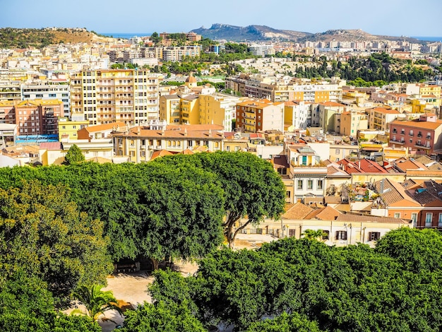 HDR Vista aérea de Cagliari