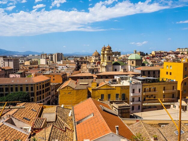 Hdr vista aérea de cagliari