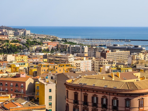 HDR vista aérea de Cagliari