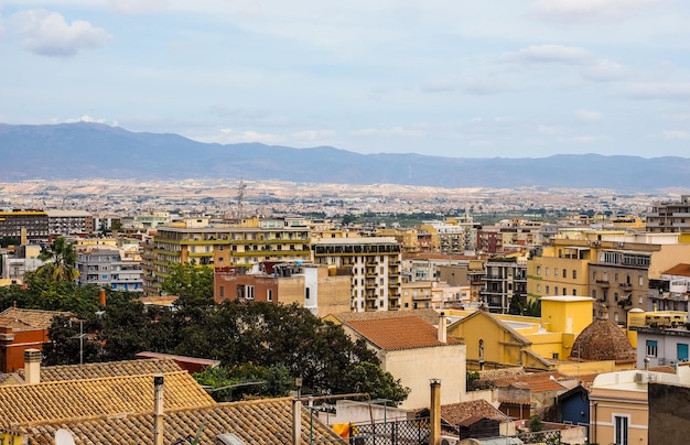 HDR vista aérea de Cagliari