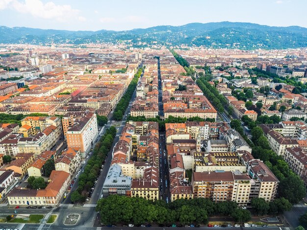 HDR Vista aérea de Turín