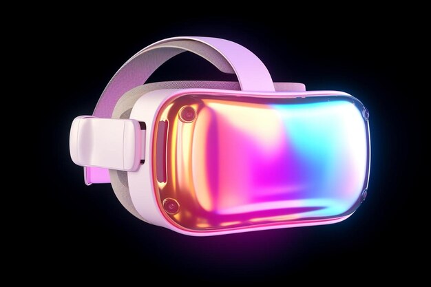 Headset de realidad virtual elegante con pantalla vr mockup ai imagen