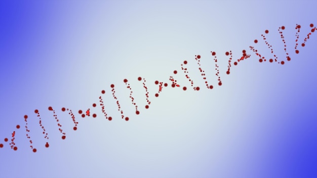 Hebra de ADN estructura de ADN humano fondo girando moléculas de ADN en los cromosomas