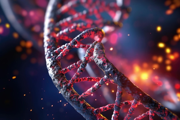 Hebra de ADN Hélice estructura molecular IA generativa