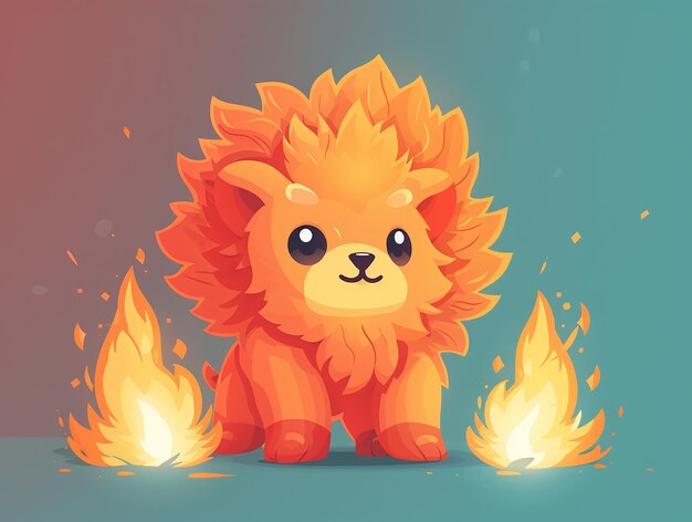 Hefesto forjando fuertemente el vector de dibujos animados