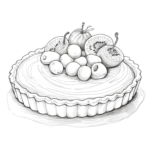 Heidelbeer-Frucht-Torte wurde von der KI erstellt