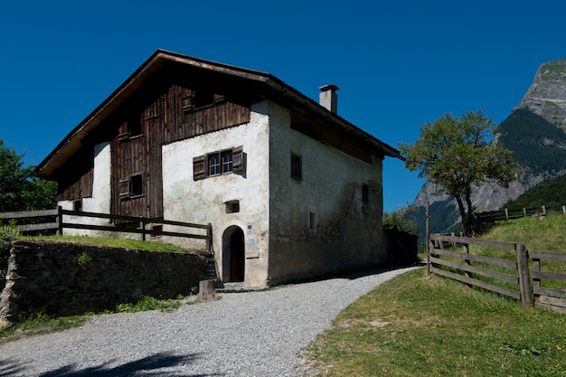 Heidihaus in Maienfeld, Schweiz Alpen