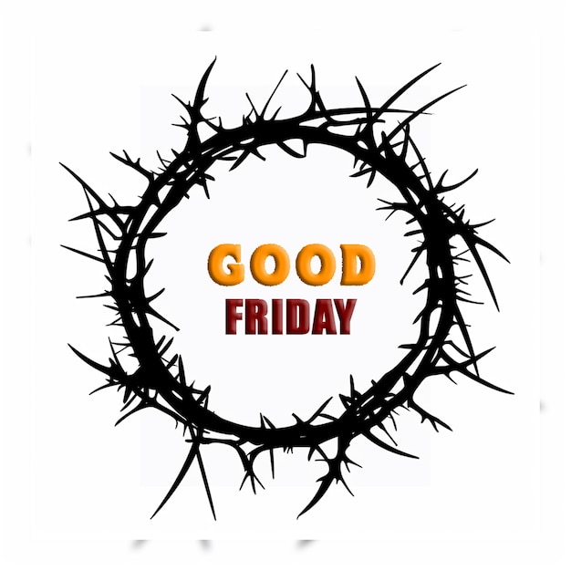 Heilige Woche Konzept Jesus Christus Guten Freitag und Osterdag Kreuz Dornenkrone Hintergrund