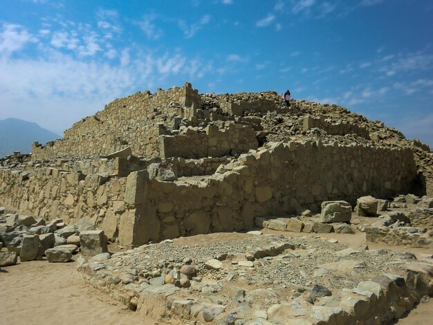 Heilige Zitadelle von Caral die älteste Zivilisation in Amerika in Barranca Peru