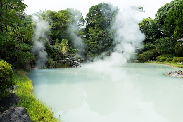 Heiße Quellen in Beppu in Japan