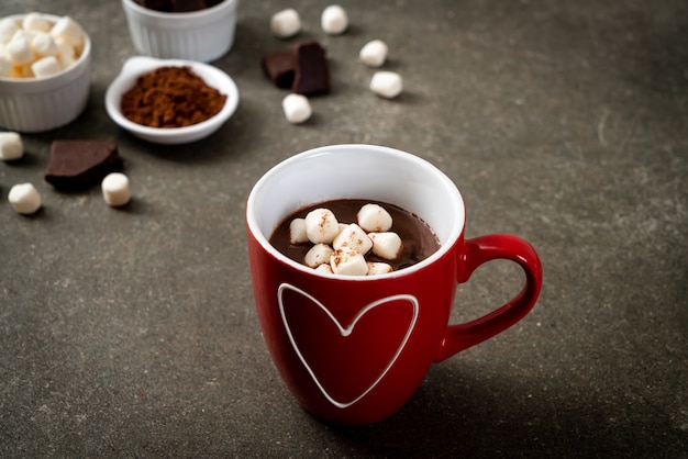 Foto heiße schokolade mit marshmallows