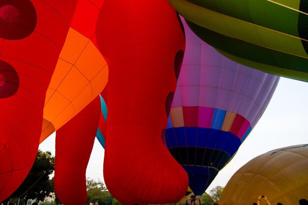 Foto heißluftballon gegen den himmel