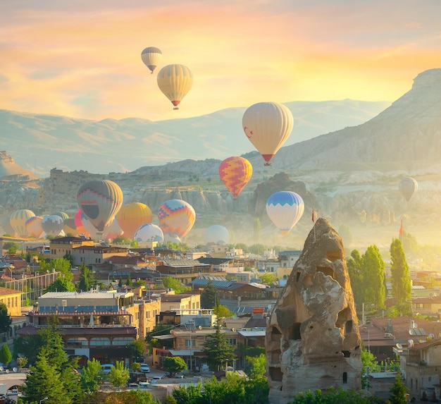 Heißluftballons starten