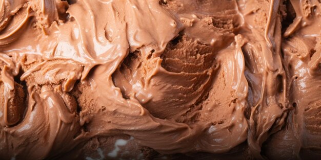 Helado de chocolate como fondo o textura