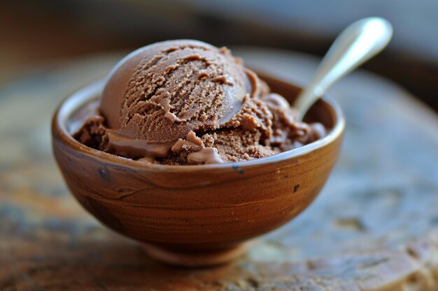 Helado de chocolate