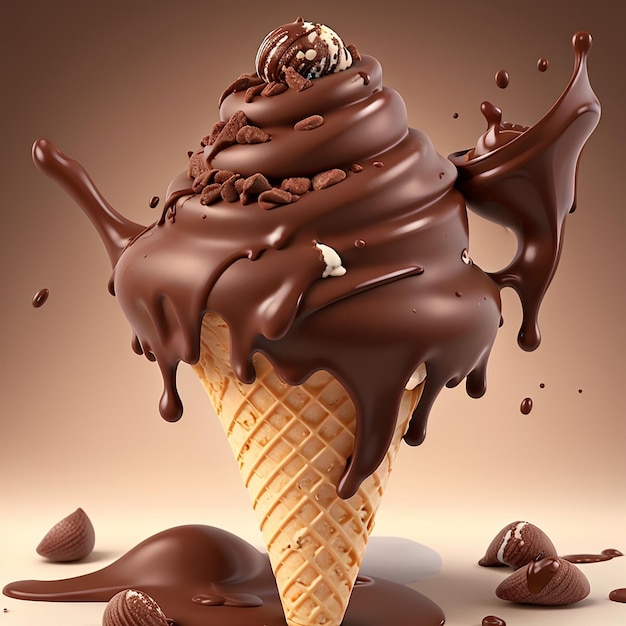 helado de chocolate