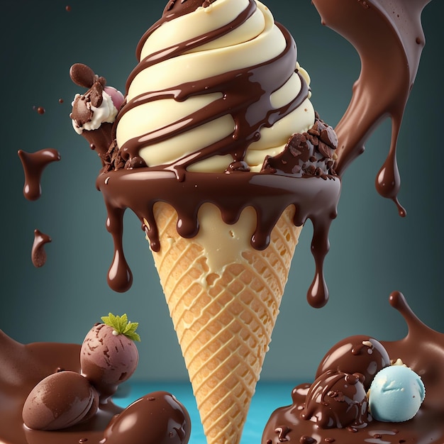 helado de chocolate