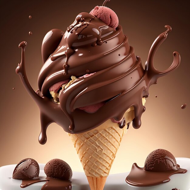 helado de chocolate