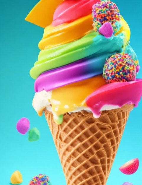 helado de colores