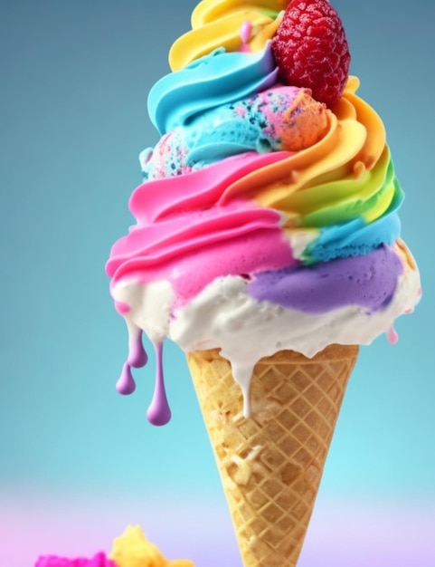 helado de colores