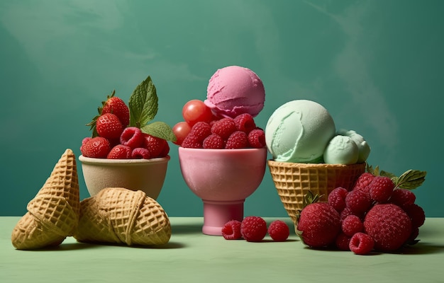 Un helado de colores