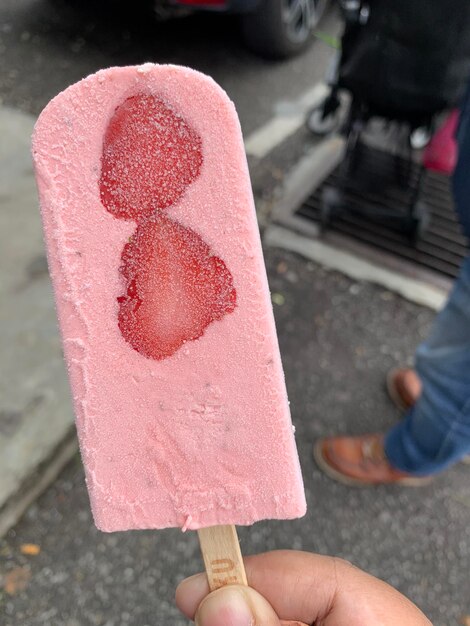 Foto helado hecho a mano hermoso día