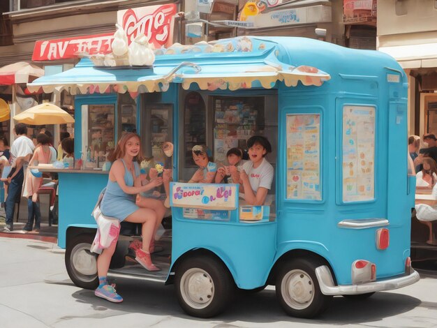 helado hermosa imagen de primer plano generada por ai