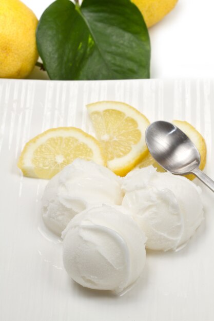 Foto helado de limon