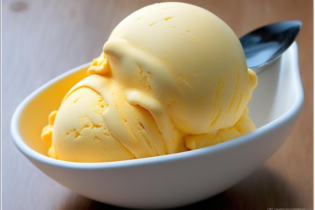 helado de mango de ilustración 3d aislado en la taza